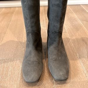 Stuart Weitzman Grey suede tall boots.